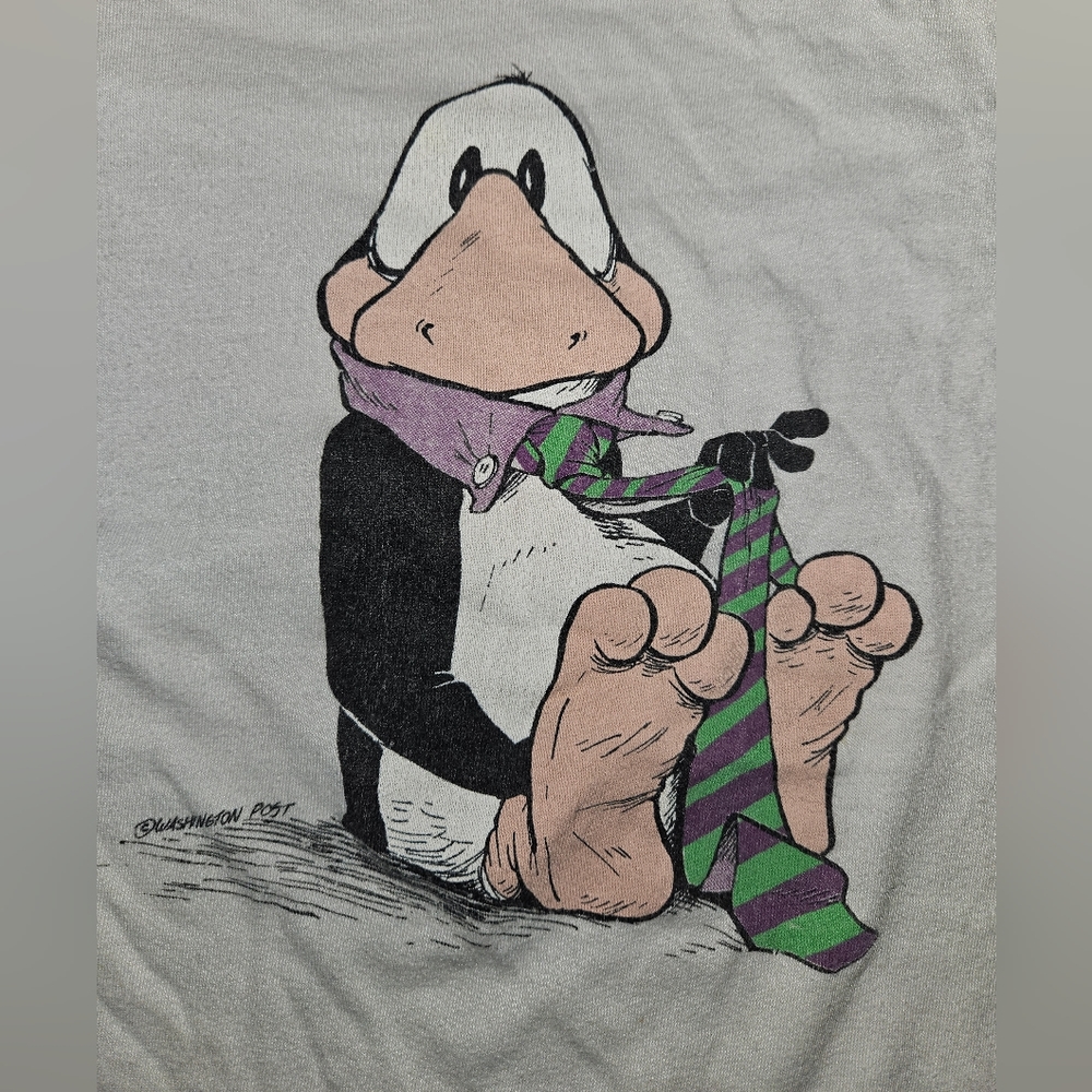 Vintage 80s Washington Post Opus Sunday Comics Shirt Thin Hanes Single Stitch